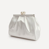 Rochelle Bridal Ivory Satin Clutch Bag