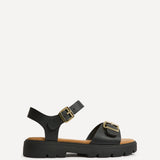 Rocket Wide Fit Black Chunky Sandals