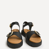 Rocket Wide Fit Black Chunky Sandals
