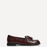 Rosemary Burgundy Faux Leather Loafers