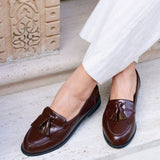 Rosemary Burgundy Faux Leather Loafers