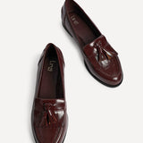 Rosemary Burgundy Faux Leather Loafers
