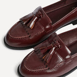 Rosemary Burgundy Faux Leather Loafers