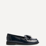 Rosemary Navy Faux Leather Loafers