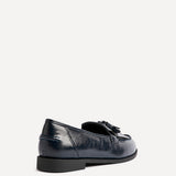 Rosemary Navy Faux Leather Loafers