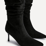 Rosenna Black Long Stiletto Boots