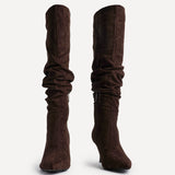 Rosenna Brown Long Stiletto Boots