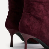 Rosenna Burgundy Long Stiletto Boots