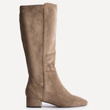 Rotate Wide Fit Mocha Stretch High Leg Boots