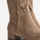 Rotate Wide Fit Mocha Stretch High Leg Boots
