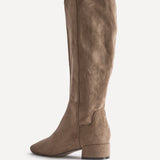 Rotate Wide Fit Mocha Stretch High Leg Boots