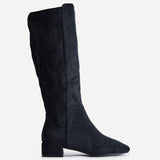 Rotate Wide Fit Navy Stretch High Leg Boots