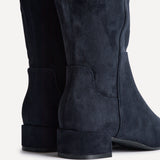 Rotate Wide Fit Navy Stretch High Leg Boots