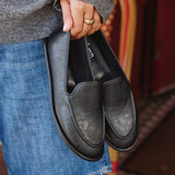 Route Black Faux Leather Loafers
