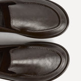 Route Brown Faux Leather Loafers