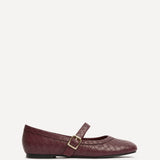 Routine Burgundy Woven Effect Ballet Flats
