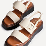 Rox Beige Flatform Sandals
