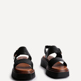 Rox Black Flatform Sandals
