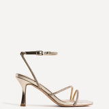 Ruma Wide Fit Gold Diamante Heeled Sandals