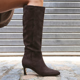 Rush Brown Long Stiletto Boots