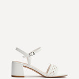 Ruthie White Faux Leather Plaited Heels
