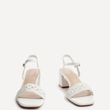 Ruthie White Faux Leather Plaited Heels