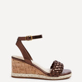 Regan Bronze Faux Leather Wedge Sandals