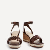 Regan Bronze Faux Leather Wedge Sandals