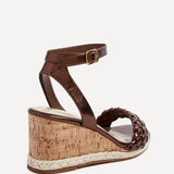 Regan Bronze Faux Leather Wedge Sandals