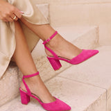 Rendall Fuchsia Faux Suede Court Heels