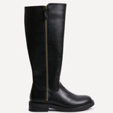 Roam Black Zip-Up Long Boots