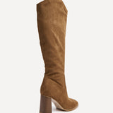 Rodeo Tan Western Long Block Heel Boots