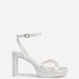 Romantica Bridal Ivory Satin Embellished Heels