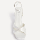 Romantica Bridal Ivory Satin Embellished Heels