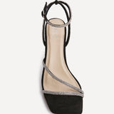 Ruma Wide Fit Black Diamante Heeled Sandals