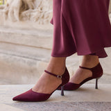 Sabina Burgundy Court Heels