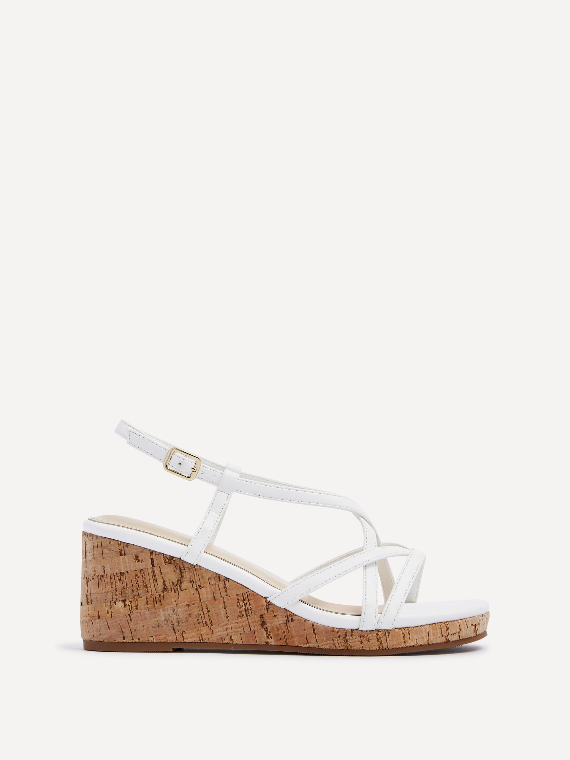 Safiya Faux Leather Strappy Wedges