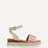 Sahara Wide Fit Multi Coloured Flatform Sandals