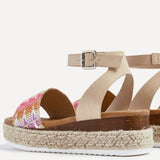 Sahara Wide Fit Multi Coloured Flatform Sandals