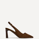 Saint Brown Slingback Court Heels