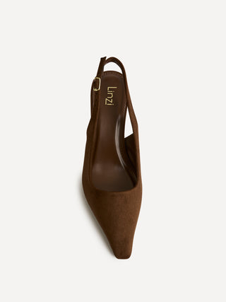 Saint Brown Slingback Court Heels
