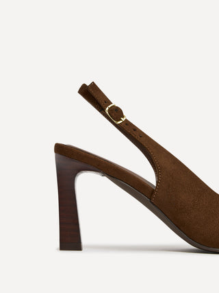 Saint Brown Slingback Court Heels