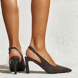 Saint Grey Slingback Court Heels
