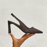 Saint Grey Slingback Court Heels