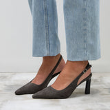 Saint Grey Slingback Court Heels