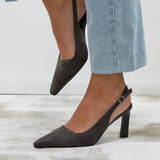 Saint Grey Slingback Court Heels