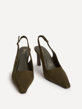 Saint Khaki Slingback Court Heels