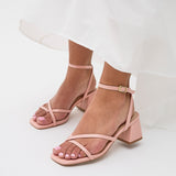 Sally Dusky Pink Heeled Sandals