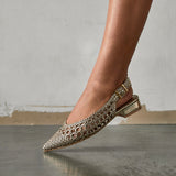 Carolina Gold Faux Leather Ballet Flats