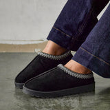 Tammy Black Faux Suede Slippers